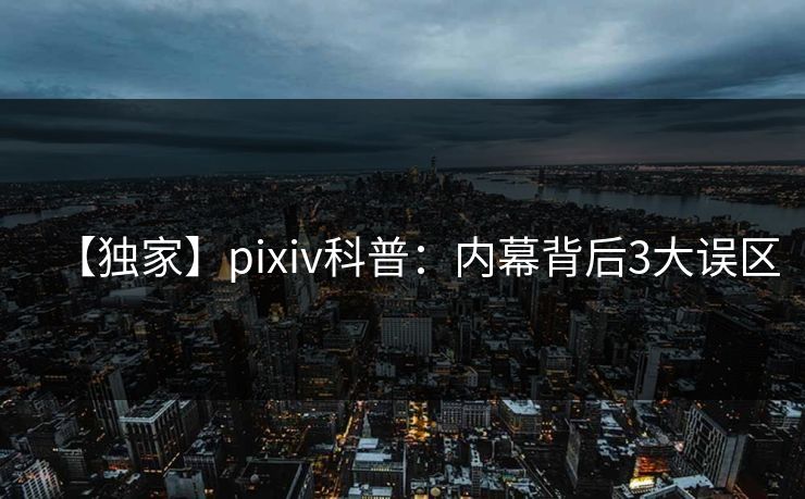 【独家】pixiv科普：内幕背后3大误区